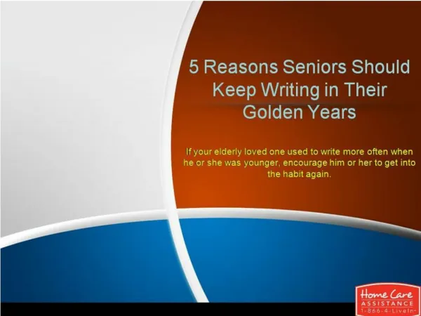 5 Reasons Seniors Should Keep Writing in Their Golden Years
