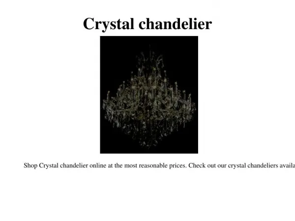 Empire crystal chandelier