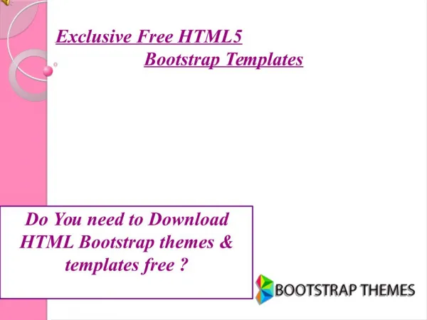 Exclusive Free HTML5 Bootstrap Templates
