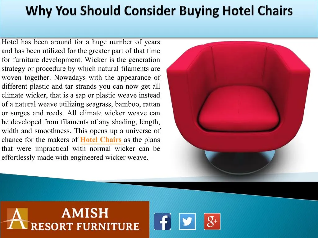 why you should consider buying hotel chairs