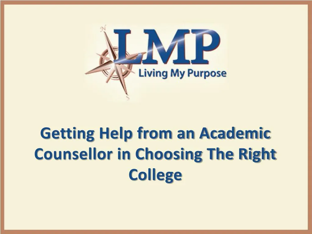 getting help from an academic counsellor in choosing the right college