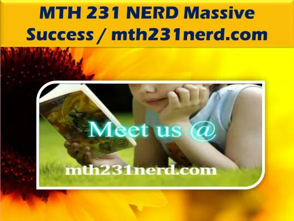 MTH 231 NERD Massive Success / mth231nerd.com