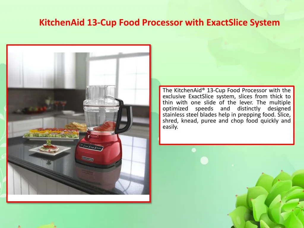 kitchenaid 13 cup food processor with exactslice system