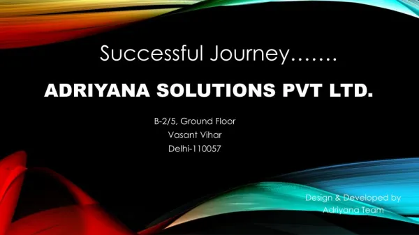 Adriyana Corporate Journey as a Placement Consultants