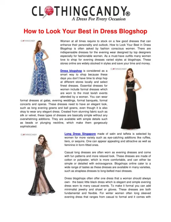 Bridesmaid Dresses Blogshop