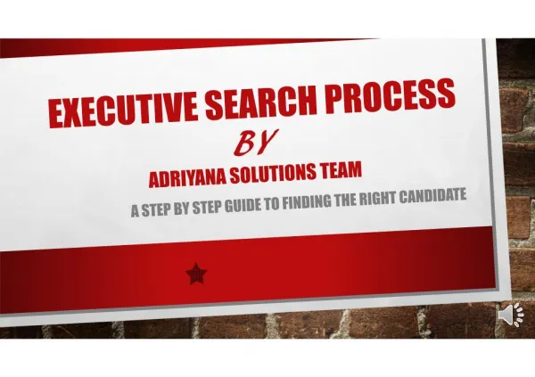 Executive Search Firm Work Process