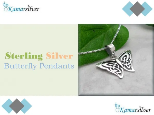 Sterling Silver Butterfly Pendants - Kamarsilver