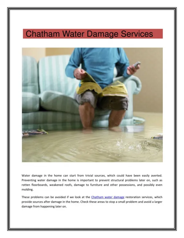Chatham Water Damage