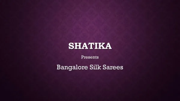 Shop for Bangalore Silk Sarees Online
