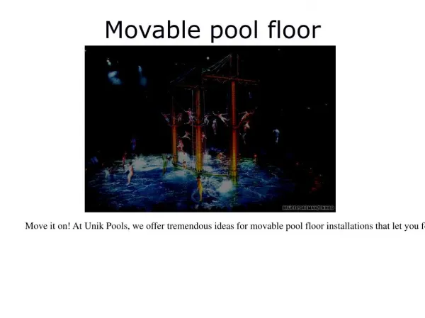 Unique pools