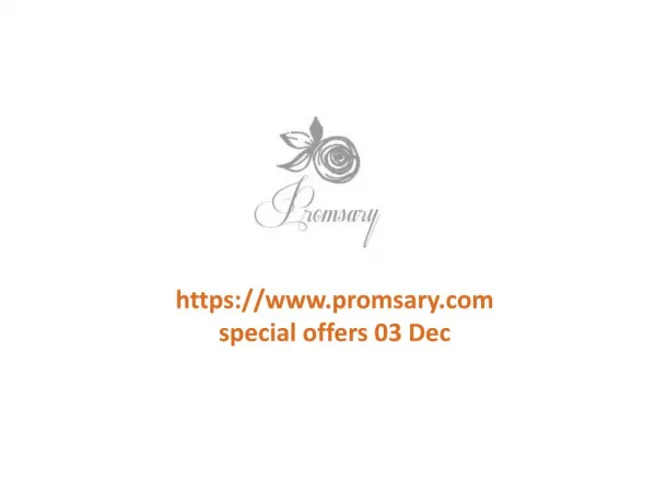 www.promsary.com special offers 03 Dec