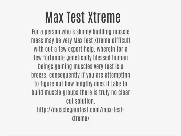 Max Test Xtreme