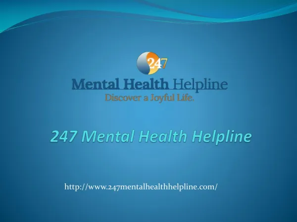 247 Mental Health Helpline Center