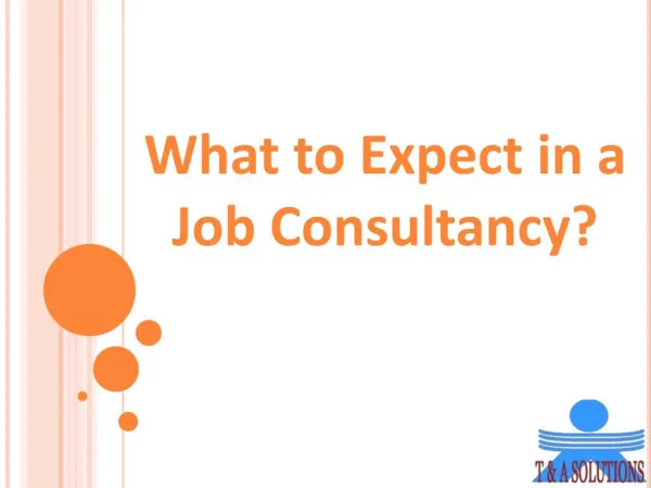 What to Expect in a Job Consultancy
