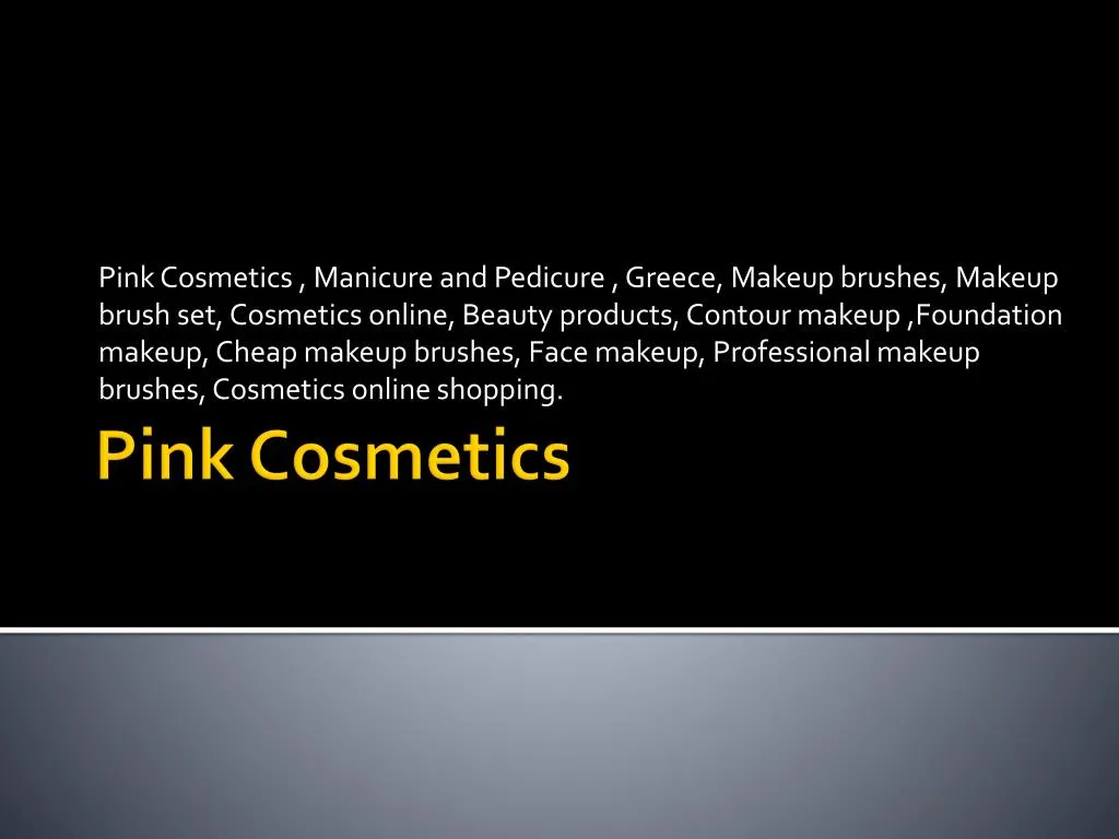 pink cosmetics