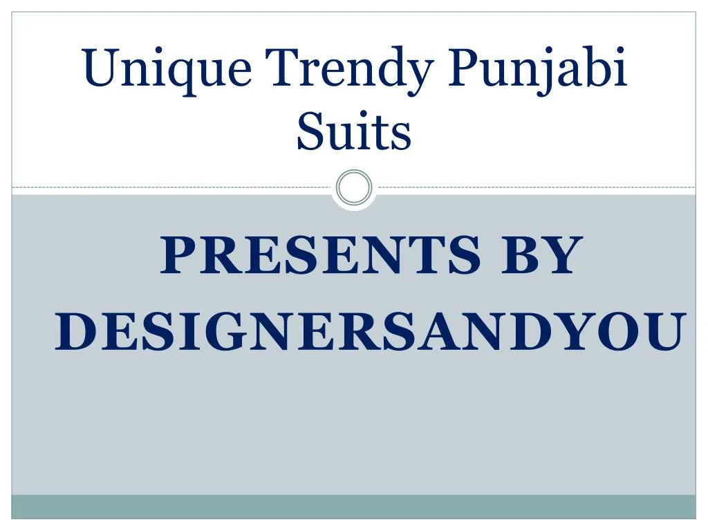 unique trendy punjabi suits