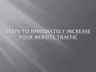 How To increase yor Website Traffic? - slide 1