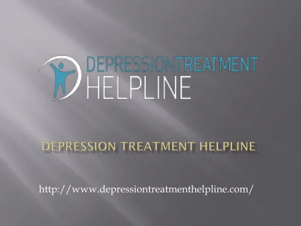 Depression Treatment Helpline Programs
