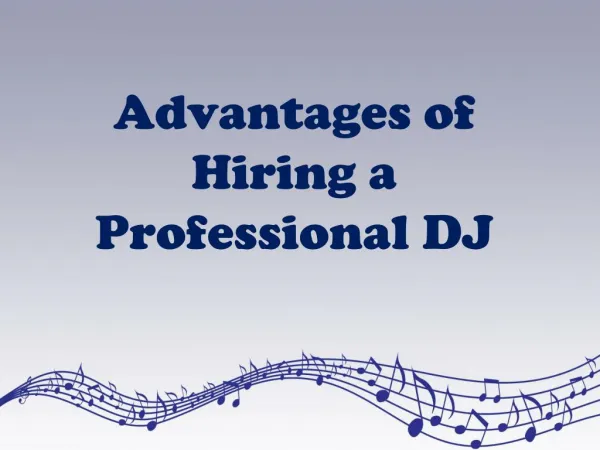 Advantages of a professional wedding dj