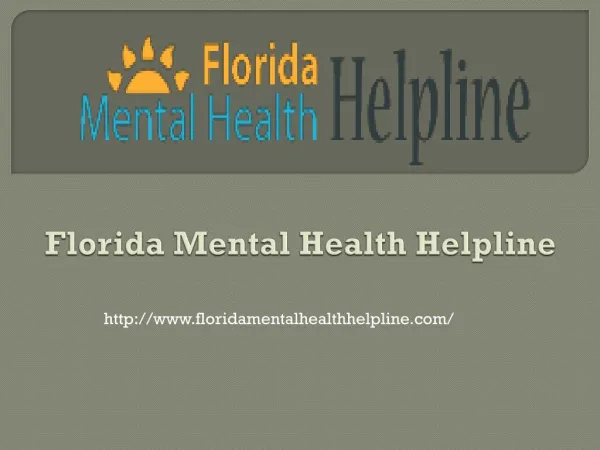 Mental Health Helpline Center in Florida