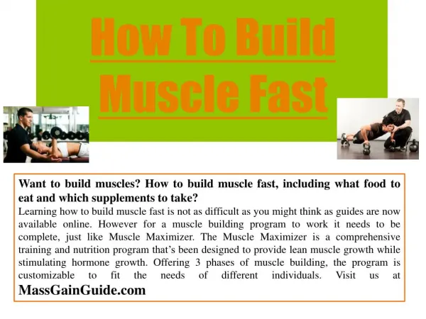 How To Build Muscle Fast
