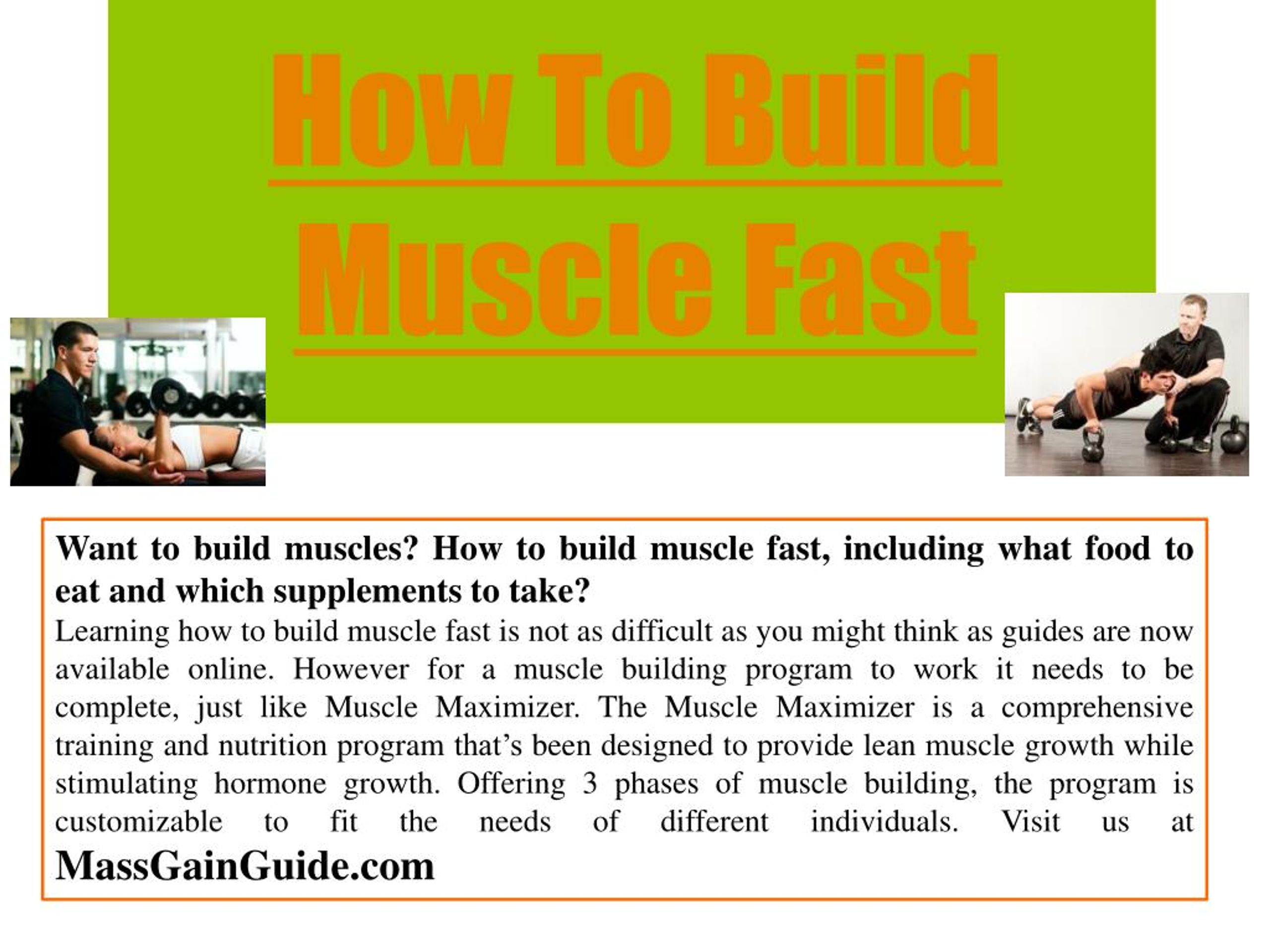 PPT - How To Build Muscle Fast PowerPoint Presentation, free download ...