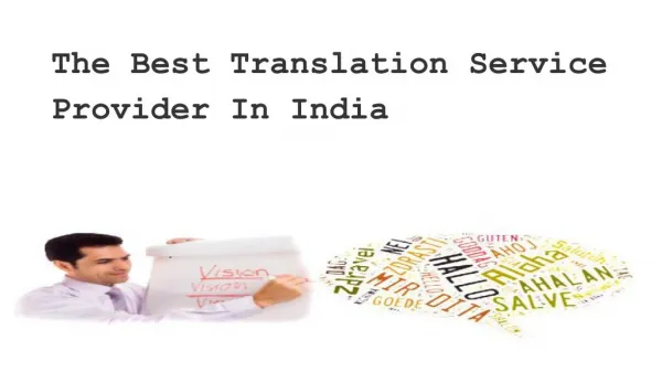 The Best Translation Service Provider In India