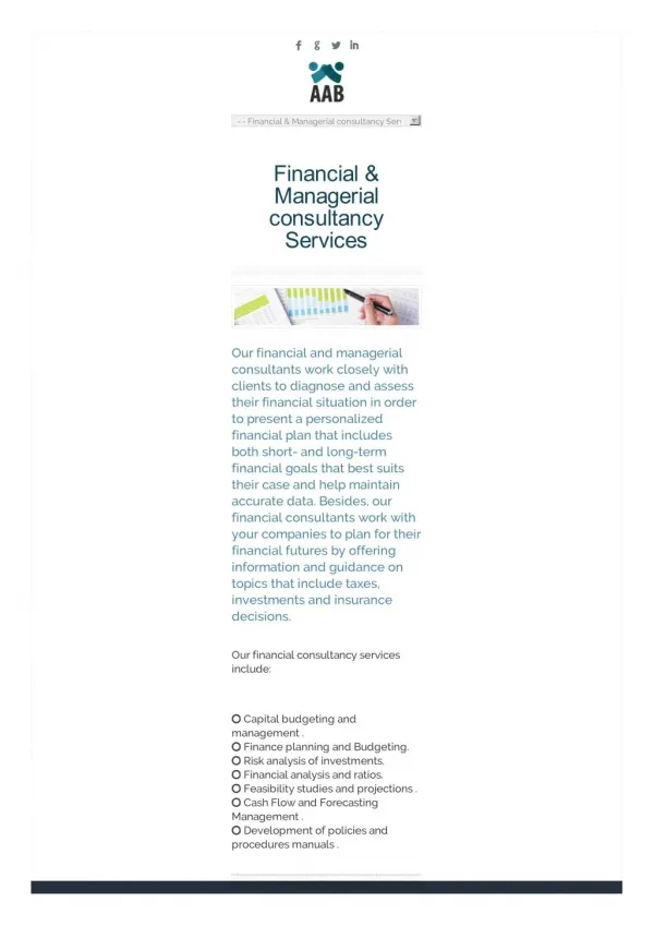 Financial Management Consulting Services in Dubai, UAE