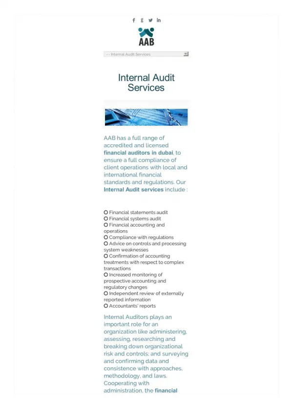 Internal Audit Services in Dubai, UAE