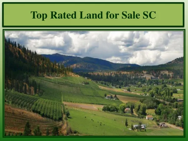 Top Rated Land for Sale SC