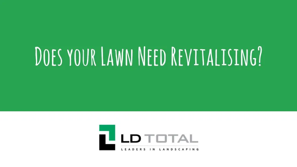 does your lawn need revitalising