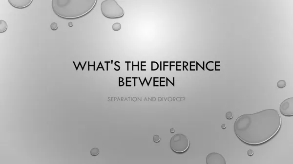 What Is The Difference Between Separation And Divorce