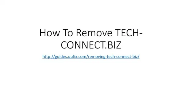 How to Remove Tech-connect.biz