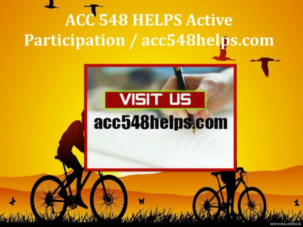 ACC 548 HELPS Active Participation / acc548helps.com