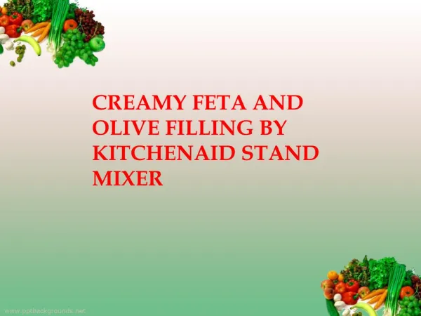 Creamy feta and olive filling by stand mixer