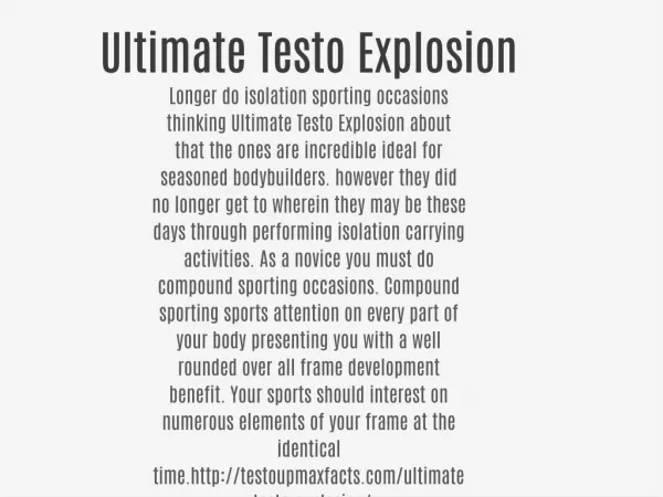 Ultimate Testo Explosion