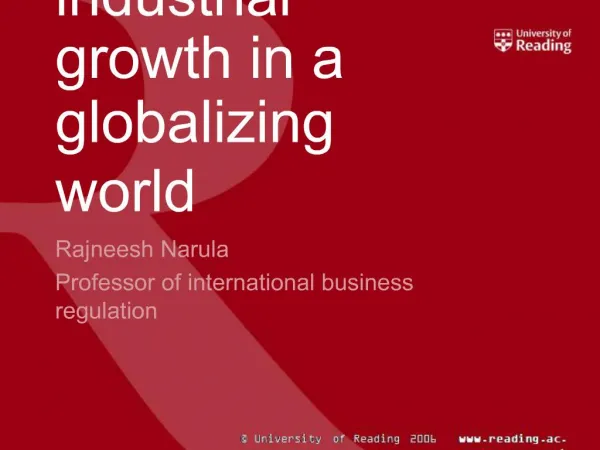 FDI policy and industrial growth in a globalizing world