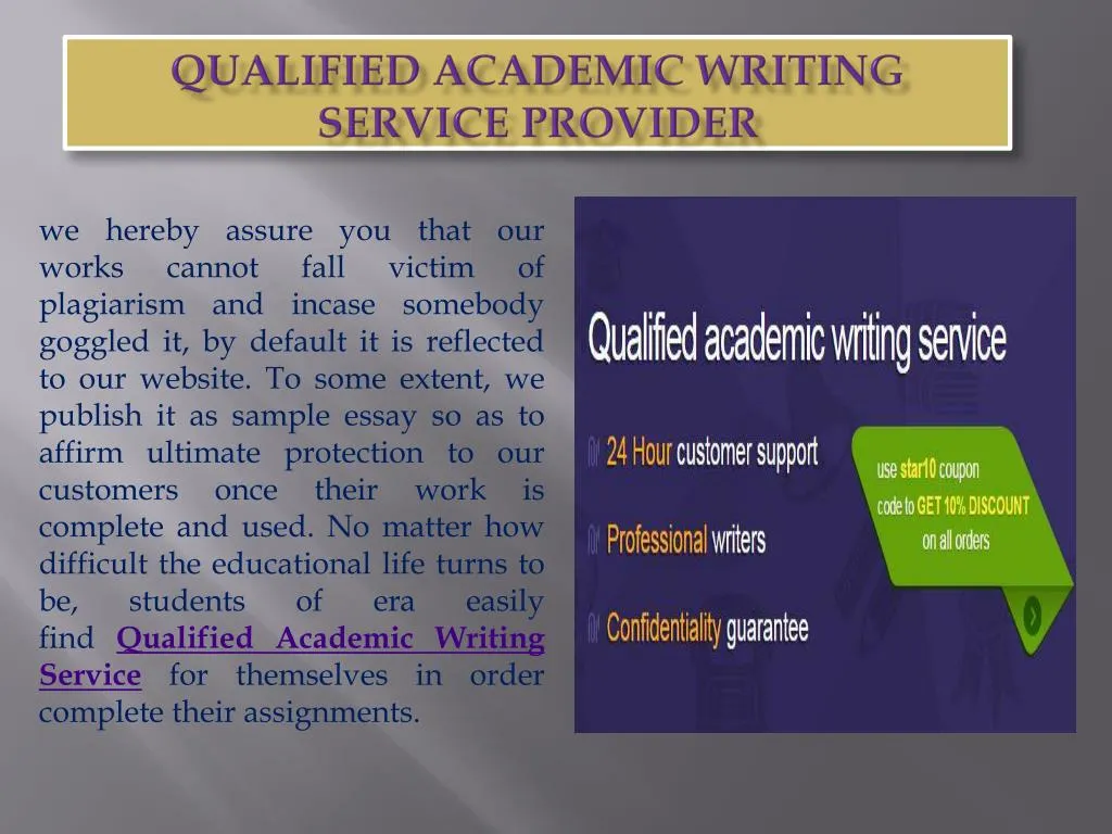 qualified academic writing service provider