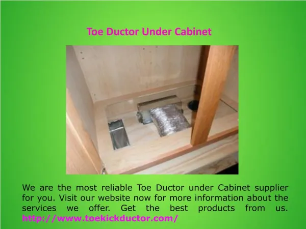 Under Cabinet Toe Kick Ducting Kit