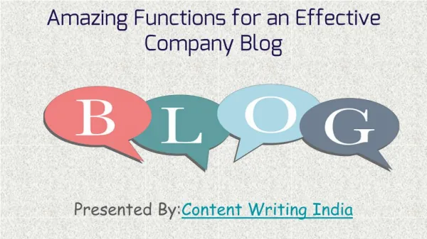 Amazing functions for an effective company blog