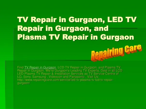 TV Repair in Gurgaon | LCD TV Repair in Gurgaon | LED TV Repair in Gurgaon