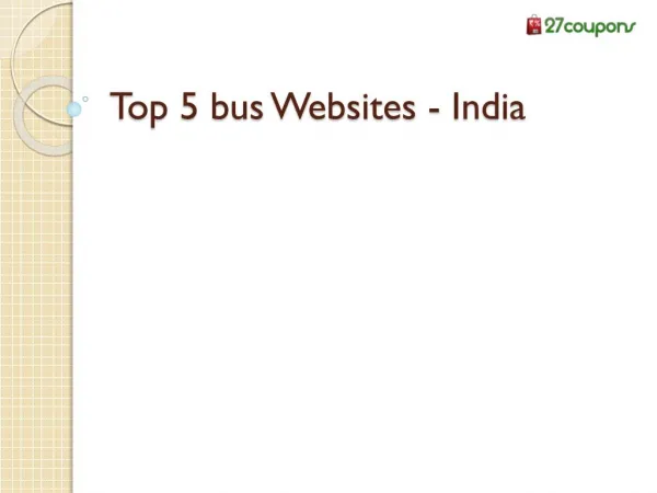 Top 5 bus websites