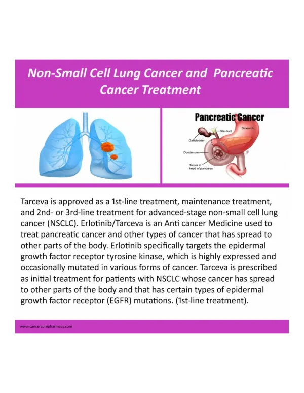 Non small cell lung cancer-Pancreatic cancer Treatment Medicine