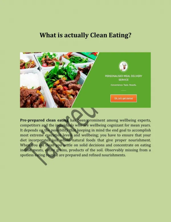 What is actually Clean Eating?