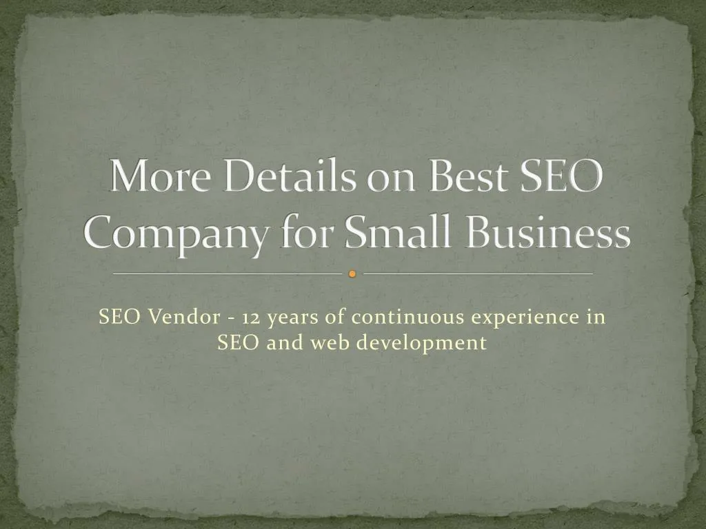 more details on best seo company for small business