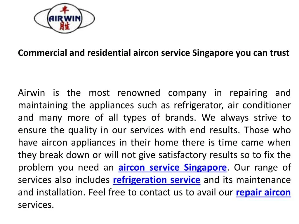 commercial and residential aircon service singapore you can trust