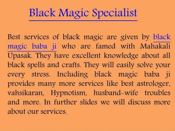 Black Magic Specialist 
