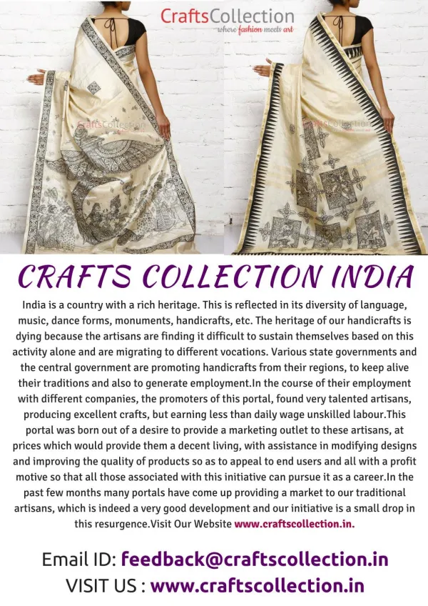 CREATING A NEW ERA OF INDIAN CULTURE - WWW.CRAFTSCOLLECTION.IN