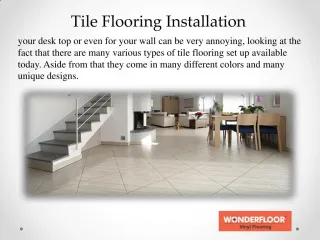 Various Styles of Tile Flooring in india - slide 1