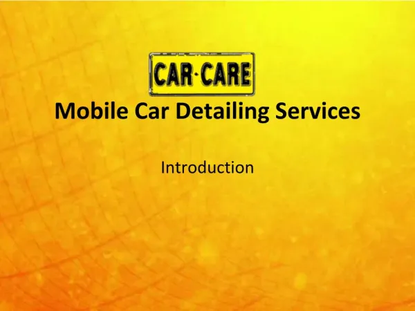 Introduction about Car Care